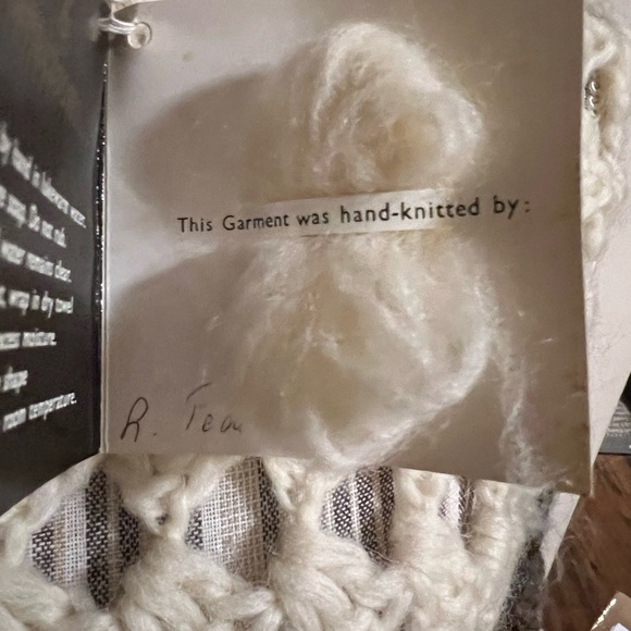 Handmade in Denmark Knit Poncho with Pom Poms - Picture 6 of 12